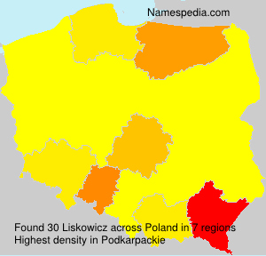 Surname Liskowicz in Poland Surname Liskowicz in Poland