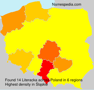 Surname Literacka in Poland Surname Literacka in Poland