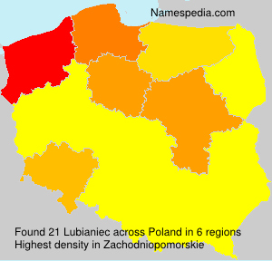 Surname Lubianiec in Poland Surname Lubianiec in Poland