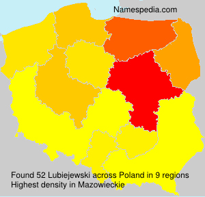 Surname Lubiejewski in Poland Surname Lubiejewski in Poland