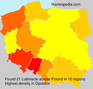 Surname Lubiniecki in Poland Surname Lubiniecki in Poland