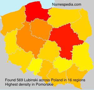 Surname Lubinski in Poland Surname Lubinski in Poland