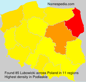 Surname Lubowicki in Poland Surname Lubowicki in Poland