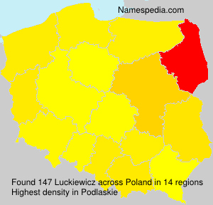 Surname Luckiewicz in Poland Surname Luckiewicz in Poland