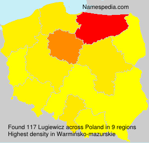 Surname Lugiewicz in Poland Surname Lugiewicz in Poland