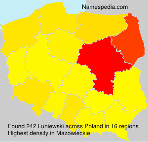 Surname Luniewski in Poland Surname Luniewski in Poland