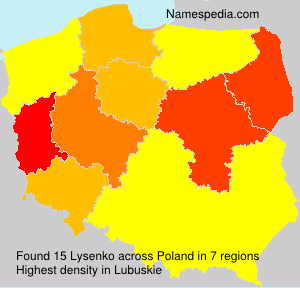 Surname Lysenko in Poland Surname Lysenko in Poland