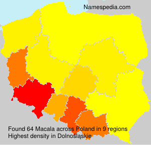 Surname Macala in Poland Surname Macala in Poland