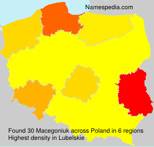 Surname Macegoniuk in Poland Surname Macegoniuk in Poland