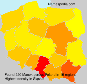 Surname Macek in Poland Surname Macek in Poland