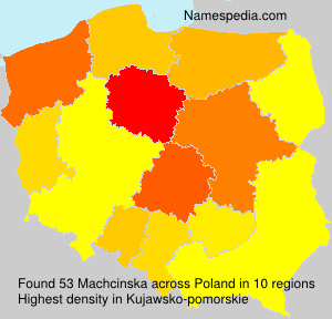Surname Machcinska in Poland Surname Machcinska in Poland