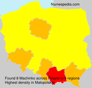 Surname Machinko in Poland Surname Machinko in Poland