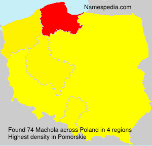 Surname Machola in Poland Surname Machola in Poland
