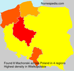 Surname Machonski in Poland Surname Machonski in Poland