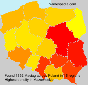 Surname Maciag in Poland Surname Maciag in Poland