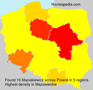 Surname Maciakiewicz in Poland Surname Maciakiewicz in Poland