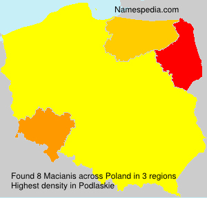 Surname Macianis in Poland Surname Macianis in Poland