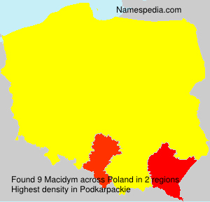 Surname Macidym in Poland Surname Macidym in Poland