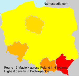 Surname Macieik in Poland Surname Macieik in Poland