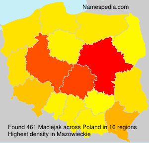Surname Maciejak in Poland Surname Maciejak in Poland