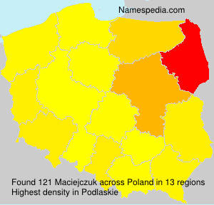 Surname Maciejczuk in Poland Surname Maciejczuk in Poland