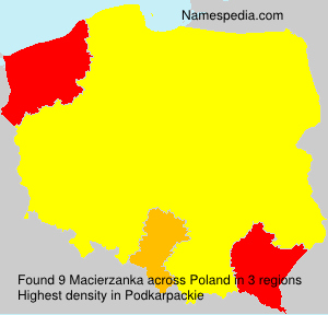 Surname Macierzanka in Poland Surname Macierzanka in Poland