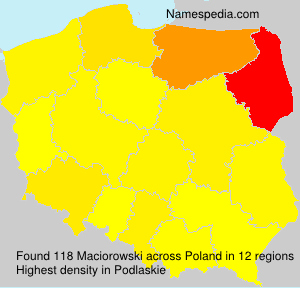 Surname Maciorowski in Poland Surname Maciorowski in Poland