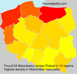 Surname Maciulewicz in Poland Surname Maciulewicz in Poland