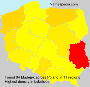 Surname Madejek in Poland Surname Madejek in Poland