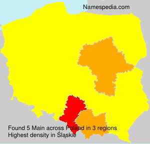 Surname Main in Poland Surname Main in Poland