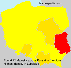 Surname Mainska in Poland Surname Mainska in Poland