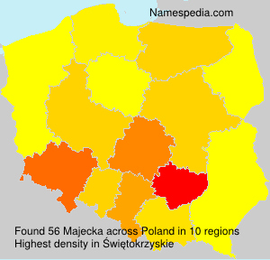 Surname Majecka in Poland Surname Majecka in Poland
