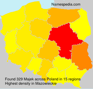 Surname Majek in Poland