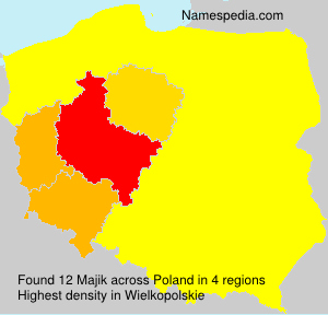 Surname Majik in Poland Surname Majik in Poland