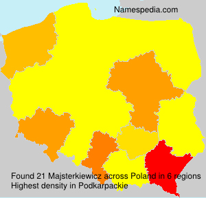 Surname Majsterkiewicz in Poland Surname Majsterkiewicz in Poland