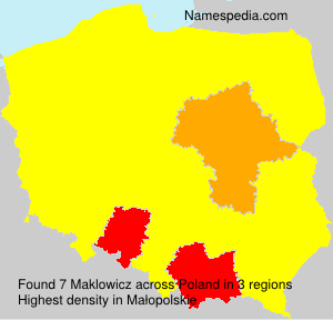 Surname Maklowicz in Poland Surname Maklowicz in Poland