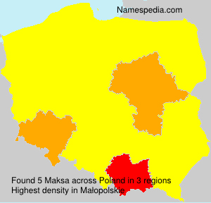 Surname Maksa in Poland Surname Maksa in Poland