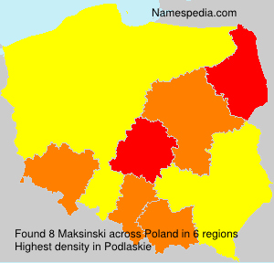 Surname Maksinski in Poland Surname Maksinski in Poland