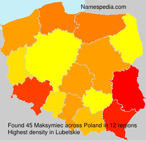 Surname Maksymiec in Poland Surname Maksymiec in Poland