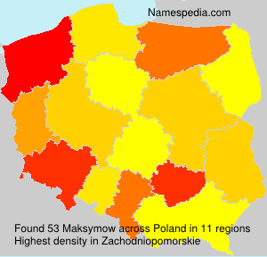 Surname Maksymow in Poland Surname Maksymow in Poland