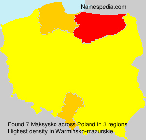 Surname Maksysko in Poland Surname Maksysko in Poland