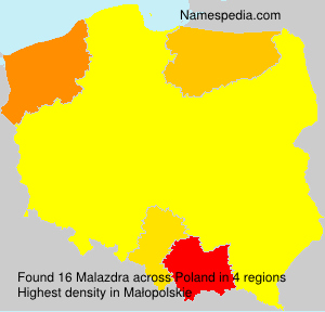 Surname Malazdra in Poland Surname Malazdra in Poland