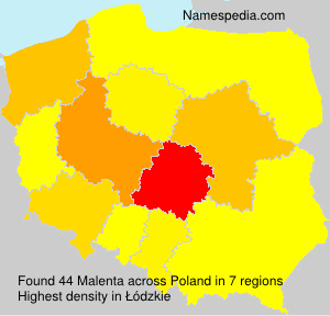 Surname Malenta in Poland Surname Malenta in Poland