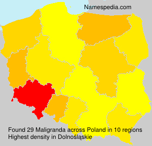 Surname Maligranda in Poland Surname Maligranda in Poland