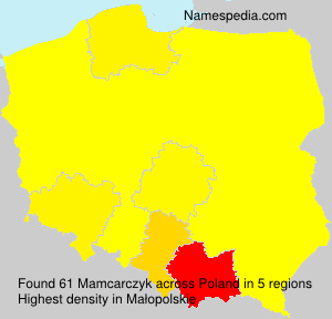 Surname Mamcarczyk in Poland Surname Mamcarczyk in Poland