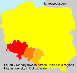 Surname Mandrykowska in Poland Surname Mandrykowska in Poland