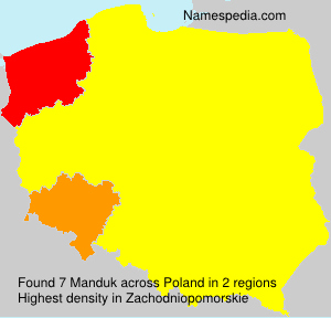 Surname Manduk in Poland Surname Manduk in Poland