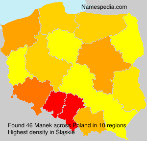 Surname Manek in Poland Surname Manek in Poland