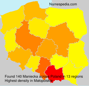 Surname Maniecka in Poland Surname Maniecka in Poland