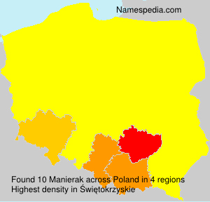 Surname Manierak in Poland Surname Manierak in Poland